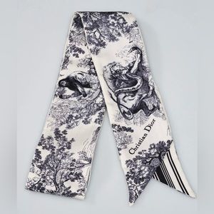 Christian Dior Toile de Jouy Mitzah Scarf in Silk Twilly